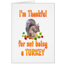 Thankful Squirrel Greeting Card