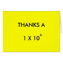 THANKS A MILLION - thank-you card
