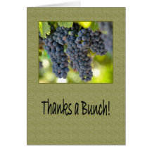 Thanks a Red Grape Bunch Boss's Boss Day Greeting Card