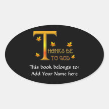 Thanks be to God (with Autumn coloured leaves) Sticker