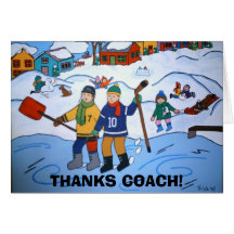 THANKS COACH card