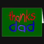 Thanks dad cards