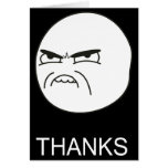 Thanks Meme - Black Greetig Card