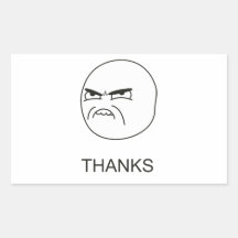 Thanks Meme - Rectangle Stickers