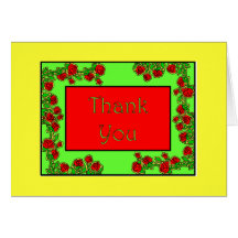Thanks - Red Roses Cards
