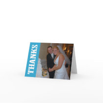 Thanks Shoot Out Thank You Notecard (Blue)