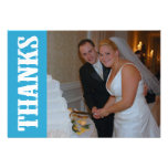 Thanks Shoot Out Thank You Notecard (Blue) Personalized Announcement