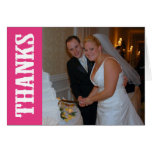 Thanks Shoot Out Thank You Notecard (Dark Pink)