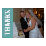 Thanks Shoot Out Thank You Notecard (Sea Foam)