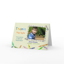 Thanks Teacher Custom Photo/Name Card