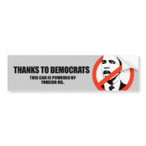 THANKS TO DECRATS THIS CAR IS POWERED BY FOREIGN BUMPER STICKERS