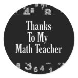 Thanks To My Math Teacher stickers