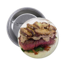 Thanksging Food Dinner Cooking Beef Wellington Pinback Buttons