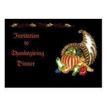 Thanksgiving #1 Invitation Business Card