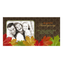 Thanksgiving Autumn Leaves photo card
