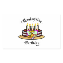 Thanksgiving Birthday Rectangle Sticker