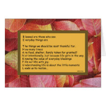Thanksgiving Cards -- Be Thankful Poem