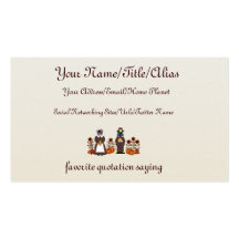 Thanksgiving Cats Business Cards