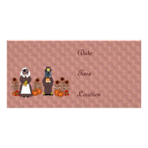 Thanksgiving Cats Picture Card