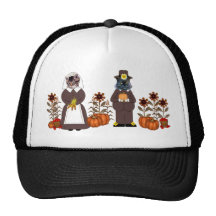 Thanksgiving Cats Trucker Hats