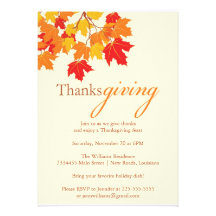 Thanksgiving Custom Invitations
