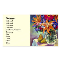 Thanksgiving Day Flowers & Pears Painting - Multi Business Card Templates