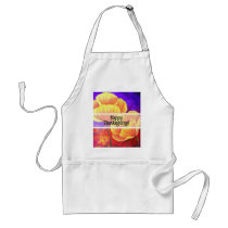 Thanksgiving Day Flowers & Poppy Painting - Multi Apron