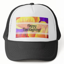 Thanksgiving Day Flowers & Poppy Painting - Multi Mesh Hats