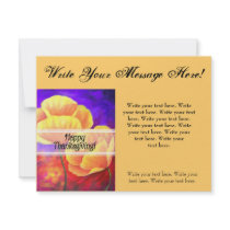 Thanksgiving Day Flowers & Poppy Painting - Multi Announcement