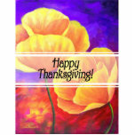 Thanksgiving Day Flowers & Poppy Painting - Multi Acrylic Cut Outs