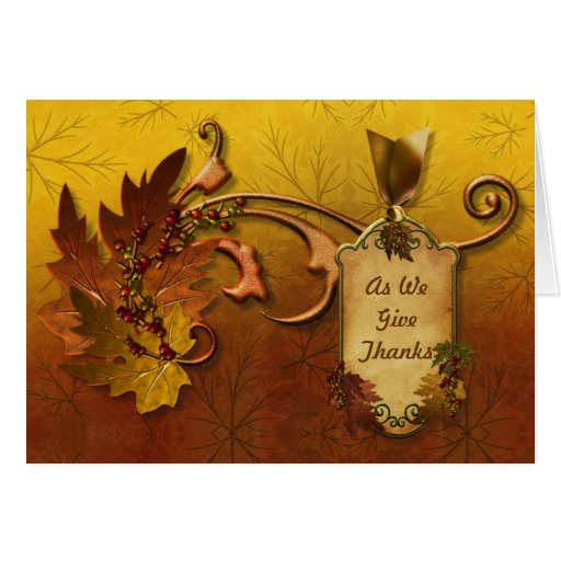 Thanksgiving de feuille d'automne carte