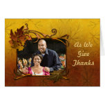 Thanksgiving de feuille d'automne cartes de vœux