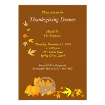 Thanksgiving Dinner 5x7 Harvest invitation