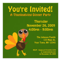 Thanksgiving Dinner Invitation