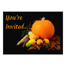Thanksgiving Dinner or Party Invitations