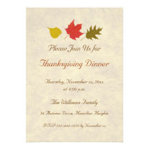 Thanksgiving Dinner Personalized Announcements