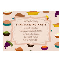 Thanksgiving Dinner Personalized Invites