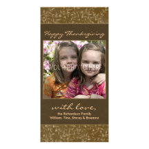Thanksgiving Fall Leaves Photo Cards