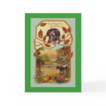 Thanksgiving Fall Scene Greeting Card