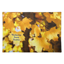 Thanksgiving Family Tradition placemats custom