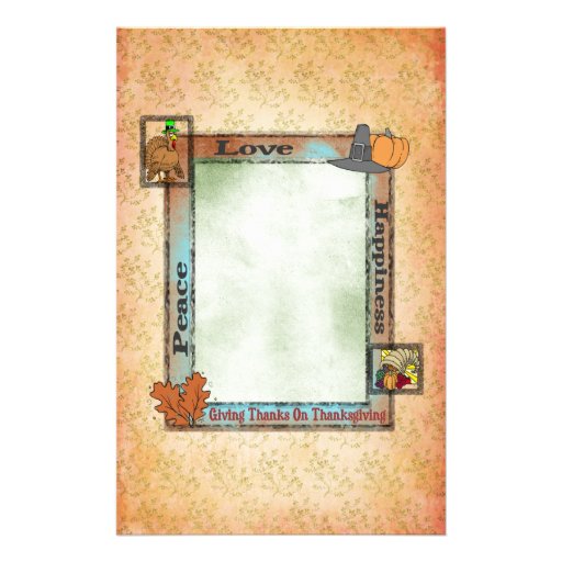Thanksgiving Feast Custom Stationery