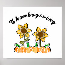 Thanksgiving Flowers Print