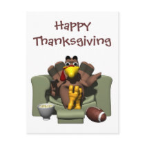 Thanksgiving Football Postcard