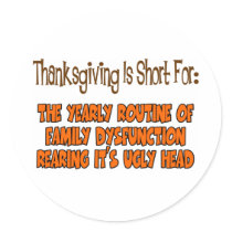 Thanksgiving Is Short For Sticker