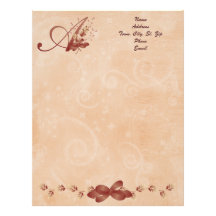 Thanksgiving Monogram Letter A Letterhead