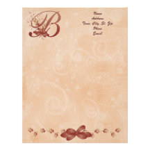 Thanksgiving Monogram Letter B Letterhead