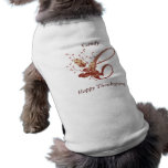 Thanksgiving monogram Letter C Dog Shirt pet clothing
