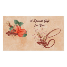 Thanksgiving Monogram Letter C Gift Card Business Card