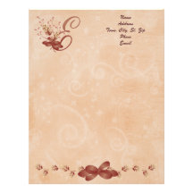 Thanksgiving Monogram Letter E Letterhead