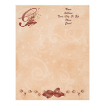 Thanksgiving Monogram Letter G Letterhead